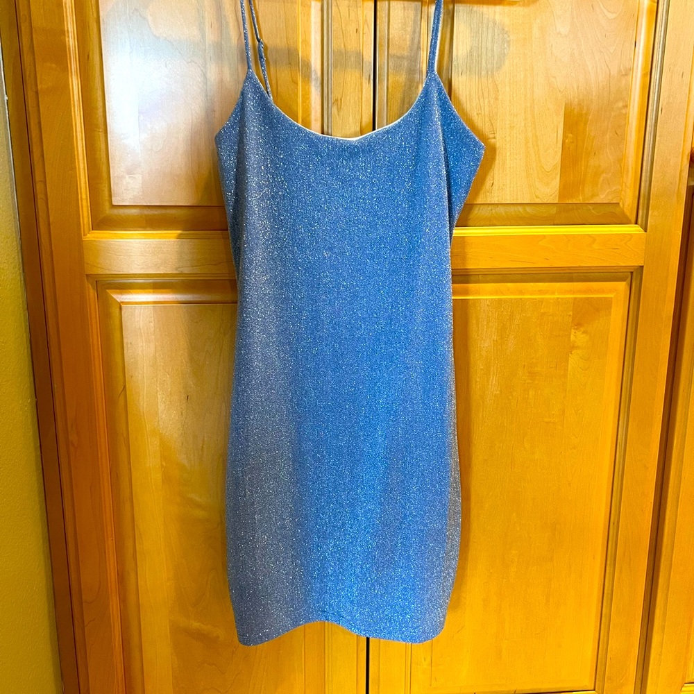 Sparkling Blue Lucy in the Sky Body-con Dress